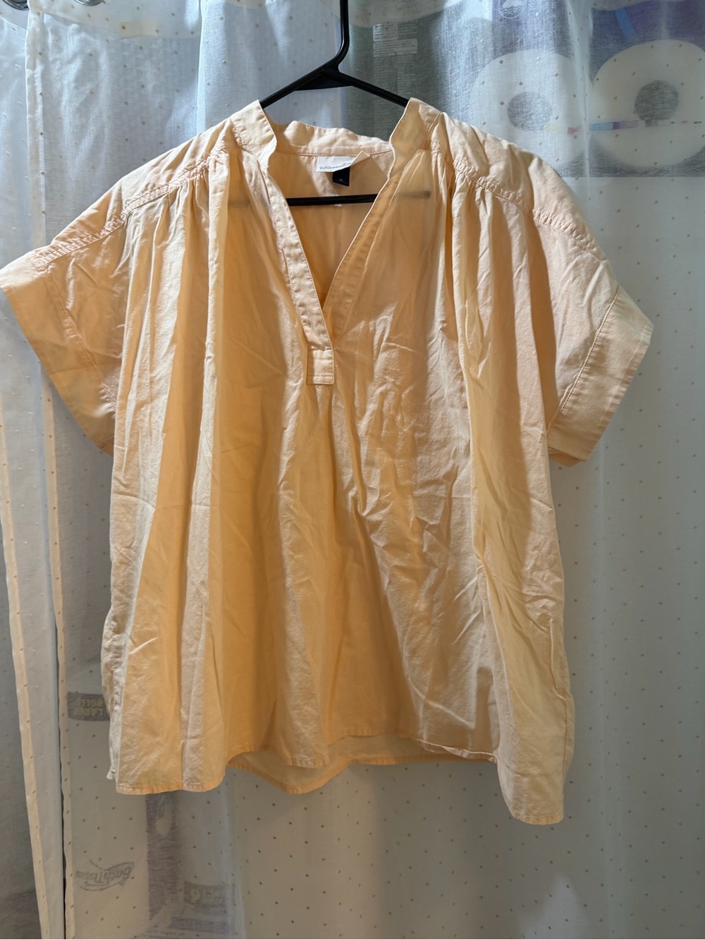 Light Peach Short-Sleeve V-Neck Women’s Top